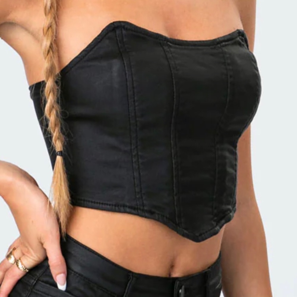 Edikted Faux Leather Top